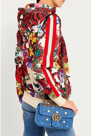 Джинсовая сумка с жемчужинами GG Marmont Gucci 47073560 вариант 3