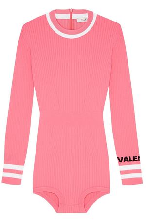 Вязаное боди розового цвета Valentino 21073721 вариант 3 купить с доставкой