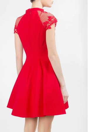 Платье с декором Forever Unique Forever Unique PF0107 Красный/шитье купить с доставкой