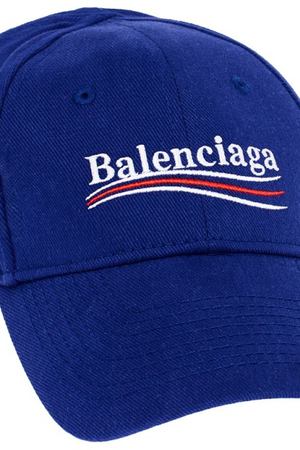 Синяя бейсболка с вышитым логотипом Balenciaga 39773109