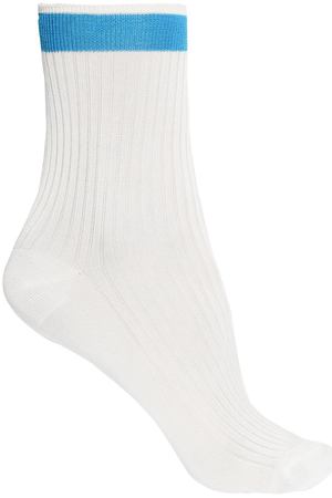 Белые носки с голубой полосой Valentino 21073726 купить с доставкой