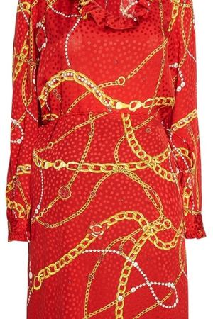 Платье из шелка с принтом Balenciaga 39753290