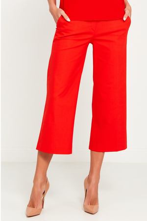 Укороченные красные брюки Amina Rubinacci 215874642 купить с доставкой