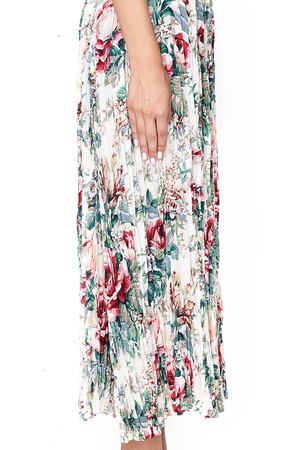 Бежевая юбка-плиссе с цветочным принтом Junya Watanabe JB-S001-051-2 купить с доставкой