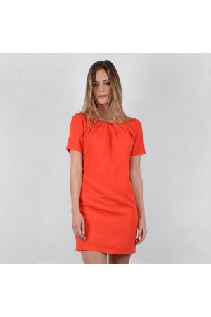Платье короткое прямое однотонное с короткими рукавами Molly Bracken 112418