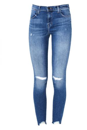 Облегающие джинсы из хлопка J Brand jb000794//a Синий вариант 2 купить с доставкой
