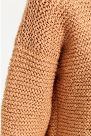 Бежевый oversize пуловер Knitted Kiss 215774868
