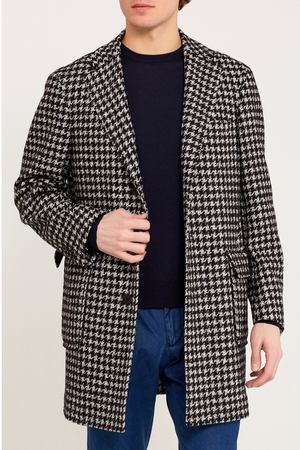 Пальто с контрастным узором Canali 179375578 купить с доставкой
