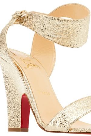 Золотистые босоножки Arletissima 100 Christian Louboutin 10676007 купить с доставкой