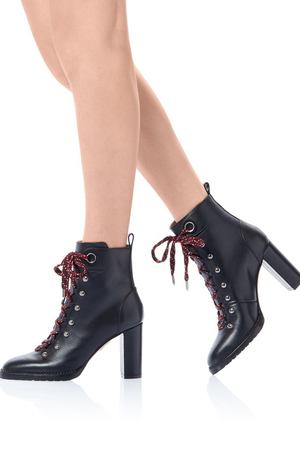 Черные ботильоны Hiker Bootie 90 Aquazzura 97576335 вариант 3