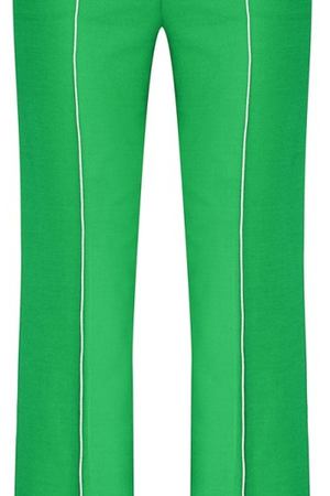Зеленые хлопковые брюки с окантовками Valentino 21076676