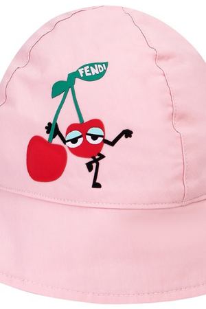 Розовая панама с аппликацией Fendi Kids 69078060