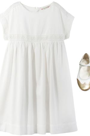 Хлопковое белое платье GEMMA Bonpoint 121077781 вариант 3 купить с доставкой