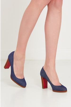 Джинсовые туфли London Buche 85 Christian Louboutin 10677373