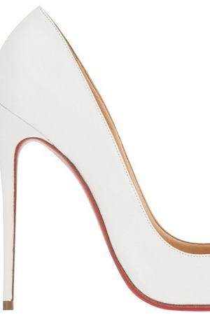 Белые кожаные туфли Corneille 100 Christian Louboutin 10677576 купить с доставкой