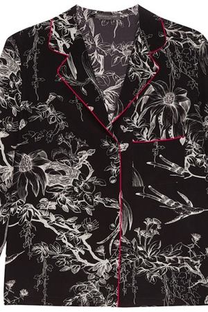 Шелковая блузка с принтом Alexander McQueen 38478521 вариант 2