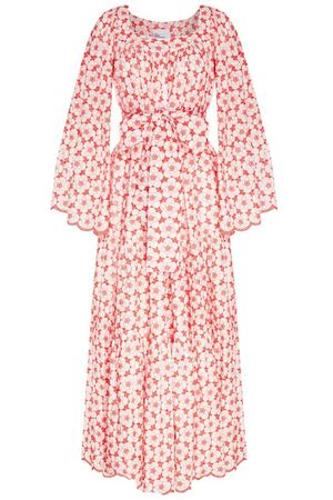 Хлопковое платье с вышитыми цветами Lisa Marie Fernandez  15978202 купить с доставкой