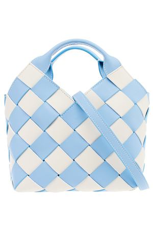 Бело-голубая кожаная сумка Woven Basket Loewe 80678333 вариант 3