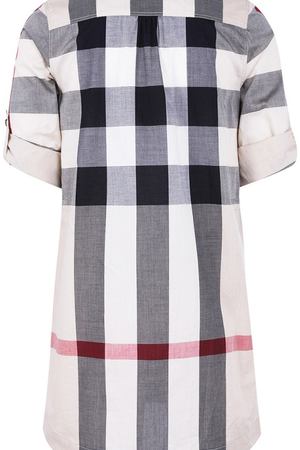 Платье-рубашка в клетку Burberry Children 125379333