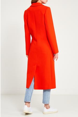 Шерстяное оранжевое пальто laRoom 133379378 купить с доставкой