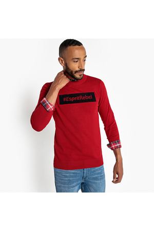 Пуловер с круглым вырезом из тонкого трикотажа La Redoute Collections 49101 купить с доставкой