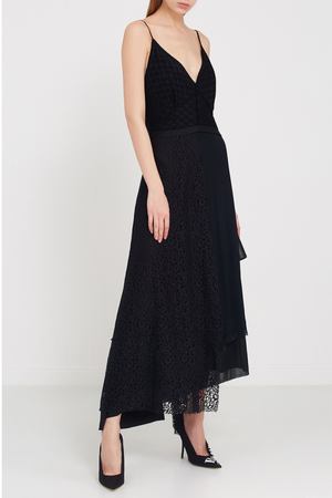 Черное асимметричное платье с кружевом Balenciaga 39779578 вариант 2 купить с доставкой