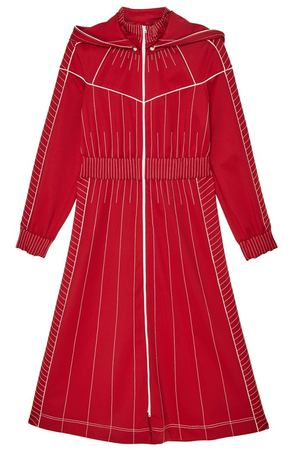 Красное платье в тонкую полоску Valentino 21079475 вариант 3