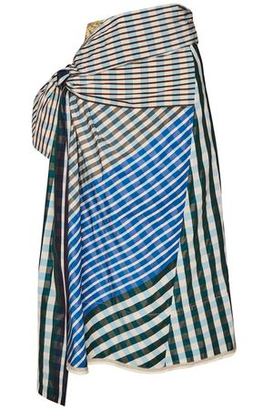 Комбинированная юбка с драпировкой Marni 29479792 вариант 2