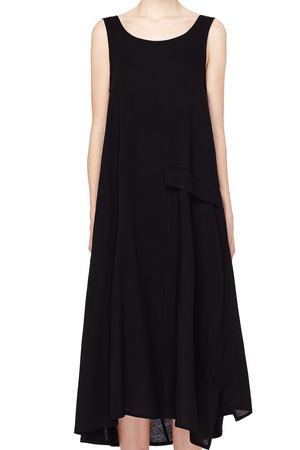 Асимметричное черное платье Yohji Yamamoto NW-D08-200