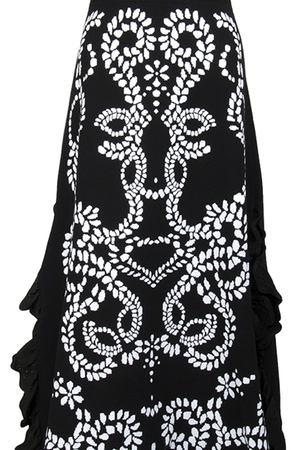 Платье с рюшами Sonia Rykiel Sonia Rykiel 18198437 Черный/узоры/рюши купить с доставкой