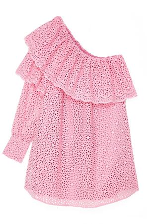 Розовое платье из вышитого хлопка MSGM 29680399 вариант 2
