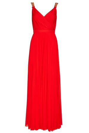 Красное плиссированное платье Alexander McQueen 38480663