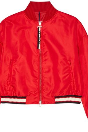 Красная куртка-бомбер на молнии Moncler 3480674 купить с доставкой