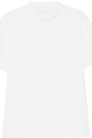 Белая хлопковая футболка oversize Prada 4080459