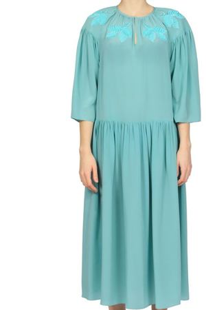 Шелковое платье с вышивкой Alena Akhmadullina 7340606 купить с доставкой