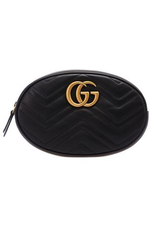 Черная поясная сумка GG Marmont Gucci 47081413