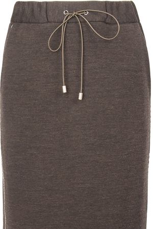 Шерстяная юбка  ReVera ReVera 17182017 Коричневый купить с доставкой