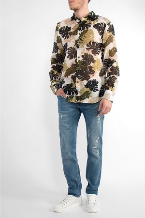 Хлопковая рубашка ERMANNO SCERVINO Ermanno Scervino U302K541LZI/ Зеленый,Коричневый/листок вариант 3