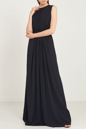 Длинное черное платье с плиссе №21 3582848 купить с доставкой