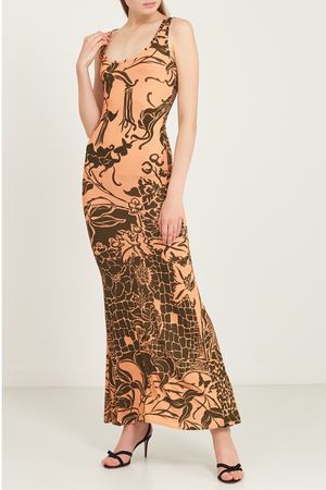 Длинное платье с контрастным принтом Emilio Pucci 11682875