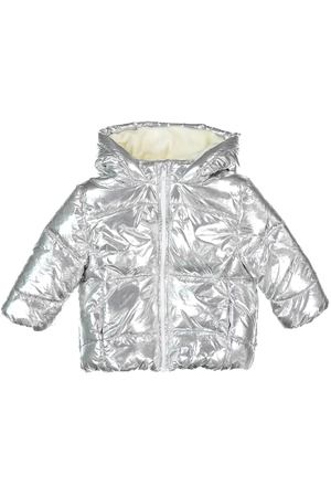 Куртка стеганая с капюшоном серебристого цвета, 3 мес. - 3 года La Redoute Collections 98487 купить с доставкой