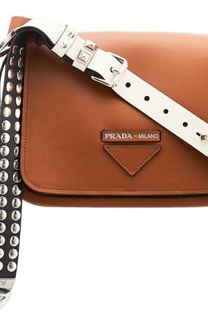 Коричневая сумка с логотипом Concept Prada 4083081 купить с доставкой