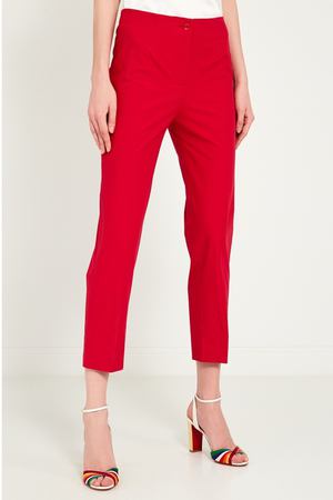 Бордовые брюки из хлопка Amina Rubinacci 215882913