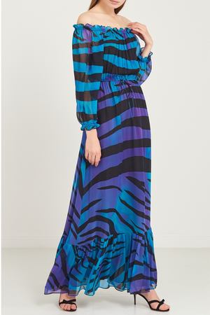 Длинное шелковое платье с принтом Diane Von Furstenberg  11082762 купить с доставкой