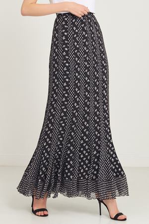 Длинная шелковая юбка с контрастным принтом Diane Von Furstenberg  11082766