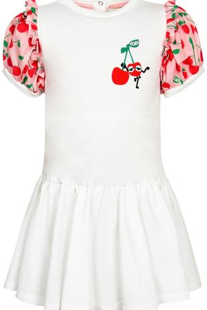 Белое платье с вишнями Fendi Kids 69083431 купить с доставкой