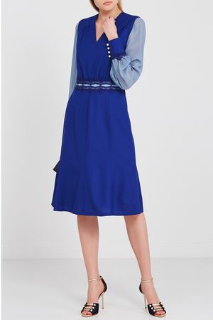 Синее шерстяное платье The Dress 257183239 купить с доставкой