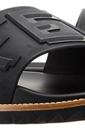 Черные сандалии с объемным логотипом Fendi 163283563