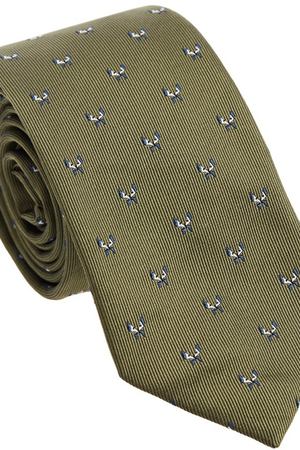 Зеленый галстук с жаккардовым узором Fendi 163283594