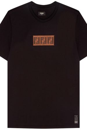 Черная футболка с монограммой Fendi 163283669